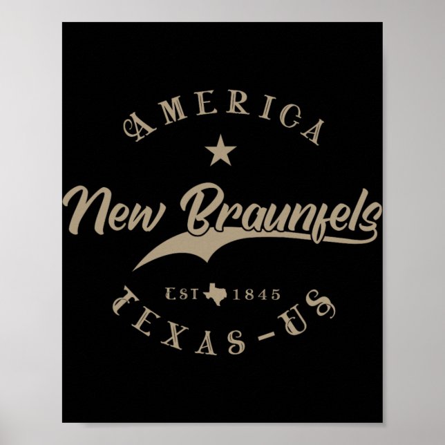 Neu-Braunfels Tx Texas Poster (Vorne)