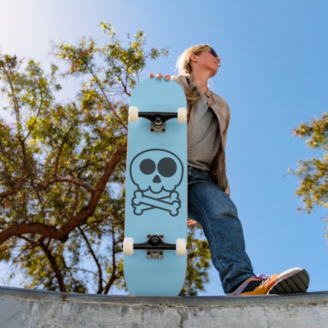 NEU - Cartoon-Schädel Skateboard (Außenbereich 1)