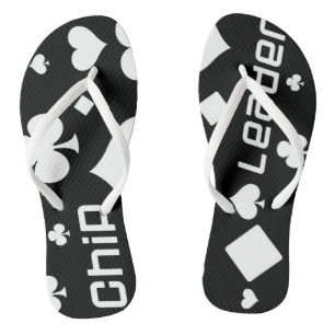 NEU! Chip Leader® schwarze Jack-Sandelholze Flip Flops
