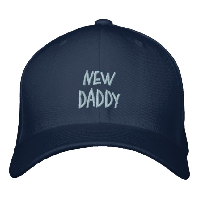 Neu, Daddy-Blue(Boy)-Sprichwort-Hat=bestickt Bestickte Baseballkappe (Vorderseite)