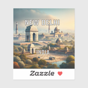 Neu Delhi India 3 Inch Vinyl Sticker