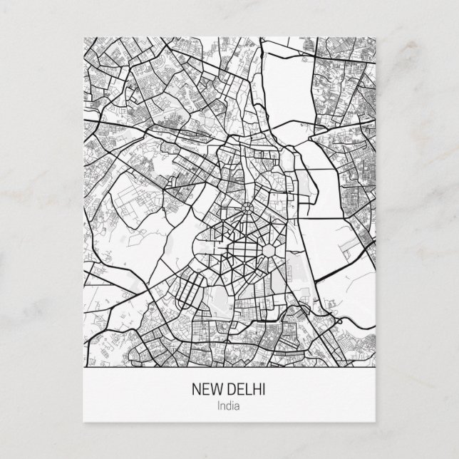 Neu-Delhi-Indien Postkarte (Vorderseite)