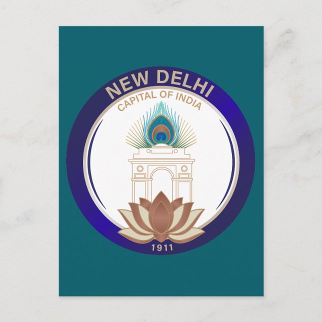 Neu-Delhi Indien Postkarte (Vorderseite)