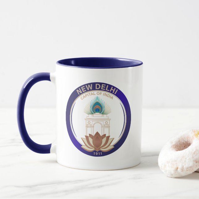 Neu-Delhi Indien Tasse (Mit Donut)