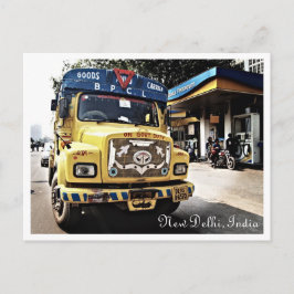 Neu-Delhi LKW Postkarte
