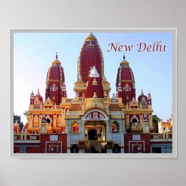 Neu Delhi - Tempel von Laxminarayan - Poster (Vorne)
