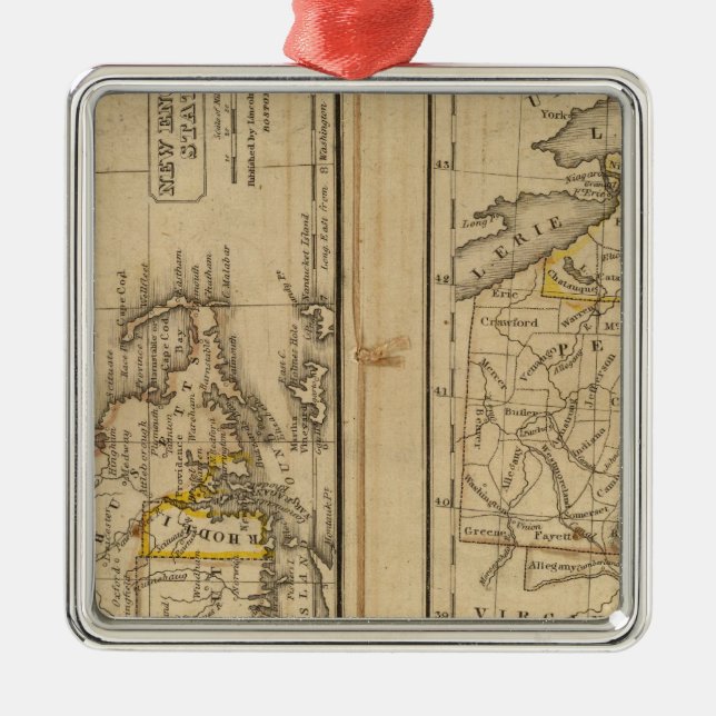 Neu-England, mittlere Staaten Silbernes Ornament (Vorne)