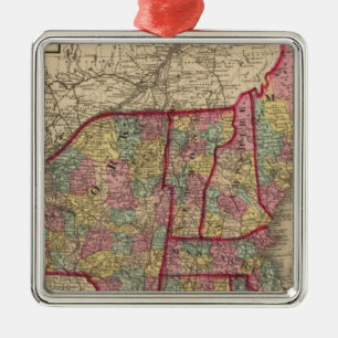 Neu-England und New York Ornament Aus Metall