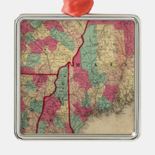 Neu-England und unteres Kanada Silbernes Ornament