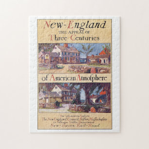 Neu-England Vintage Reise-Plakat-Grafik Puzzle