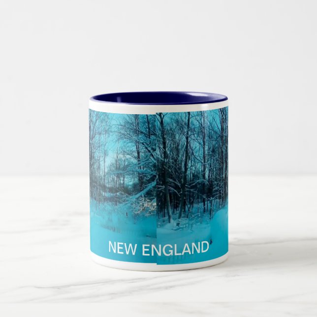 NEU-ENGLAND WINTER ZWEIFARBIGE TASSE (Mittel)
