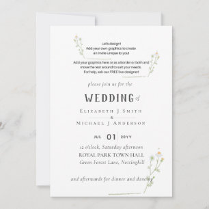 NEU! ENTWICKLUNGSEIGENE WEDDING INVITE - 12x18 ab 
