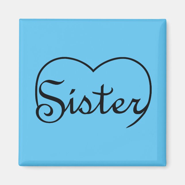 Neu entworfene Schwester Heart Magnet (Vorne)