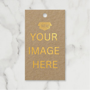 NEU! Foil Gift Tags Gold - Rectangle - 10 Pack Geschenkanhänger