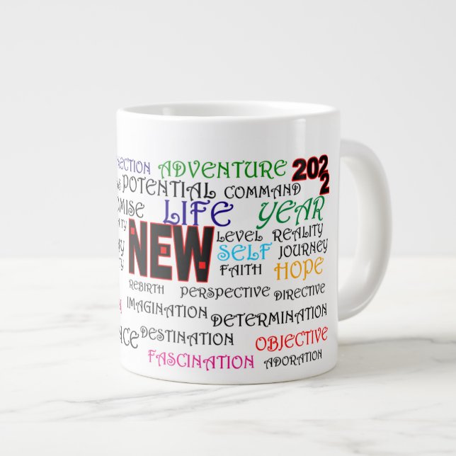 Neu für 2022! Jumbo-Tasse (Vorderseite Rechts)