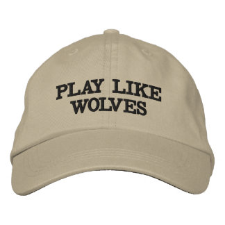NEU GEFUNDEN WERT! ''SPIELEN WIE WOLVES'' EMBROIDE BESTICKTE BASEBALLKAPPE