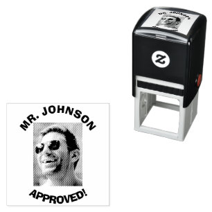 NEU! Genehmigt! Selbstfarbige Briefmarke - Schwarz Permastempel
