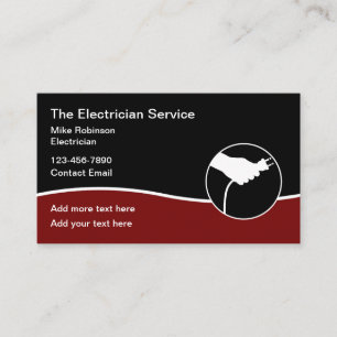 Neu gestaltete Visitenkarten für Elektriker Visitenkarte