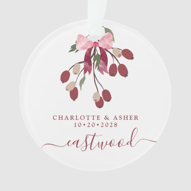 Neu gezapftes Mr. & Mrs. Christmas Ornament (Vorderseite)