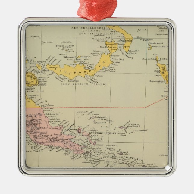 Neu-Guinea und die Salomonen Ornament Aus Metall (Vorne)