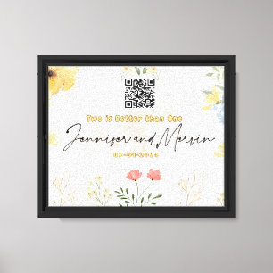 Neu Hochzeitcoupe QR Two ist besser als eins Leinwanddruck