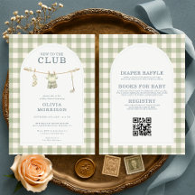 Neu im Club All in One Golf Gingham Baby Shower