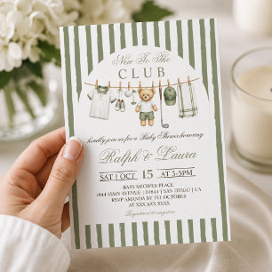 Neu im Club Baby Shower Einladung
