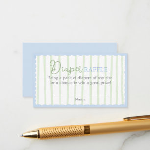 Neu im Club Baby Shower Windel-Raffle-Karte Begleitkarte