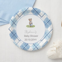 Neu im Club Blue Golfing Bear Babyparty