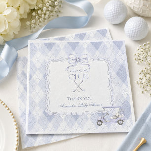 Neu im Club Boy Blue Golf-Baby-Party Serviette