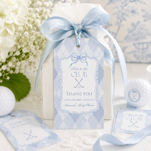 Neu im Club Boy Blue Golf Baby Shower Geschenkanhänger