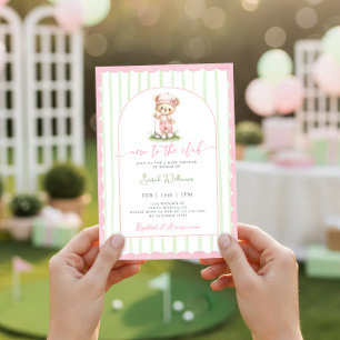 Neu im Club Golf Baby Shower Mädchen Einladung