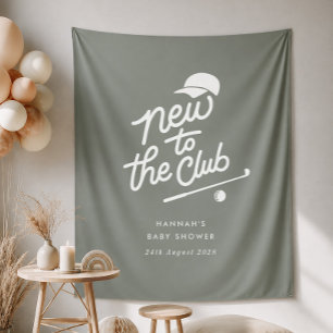Neu im Club Golf-Baby-Shower-Willkommen Wandteppich