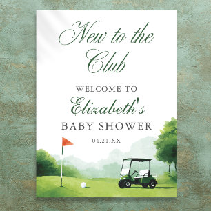 Neu im Club Golf-Baby-Shower-Willkommensschild Poster