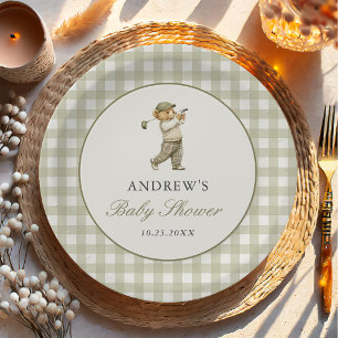 Neu im Club Golf Junge Baby Shower Pappteller