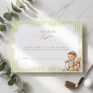 Neu im Club Little Putter auf dem Weg Baby Shower Begleitkarte