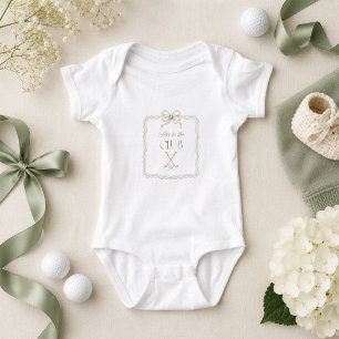 Neu im Club Olivgrüne Golf-Baby-Party Baby Strampler