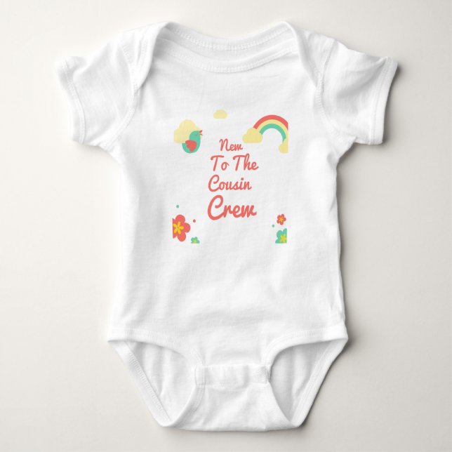 Neu im Cousin Crew Flora Babykarosserie Baby Strampler (Vorderseite)