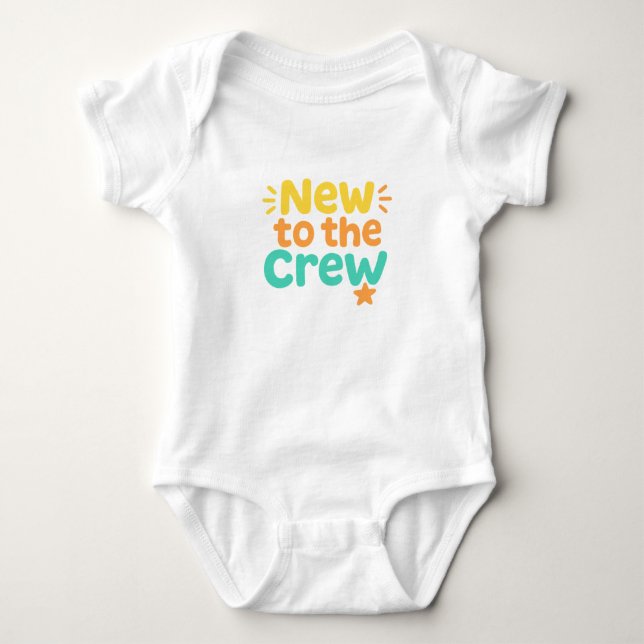 Neu im Crew Baby Bodysuit Design Strampler (Vorderseite)
