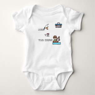 "Neu im Team" BLAU Anpassbares Angel-Shirt Baby Strampler