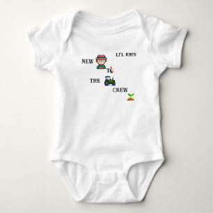 "Neu im Team" Landwirtschaft Anpassbar Baby Strampler