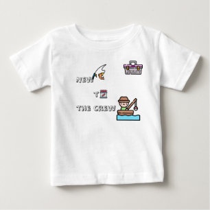 "Neu in der Crew" PINK Custom Fishing Baby T-shirt