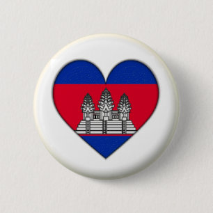 NEU! - KAMBODSCHA HERZEN BUTTON RÜCKKEHR ABZEICHEN