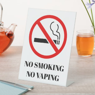 NEU! 🚭 kein Rauchverbot - Pedestzeichen - 6" x 8" Sockelschild