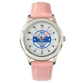 NEU! Kinderuhr - Personalisiert - rosa nummeriert Armbanduhr