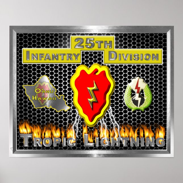 Neu konzipierte 25. Infanterieabteilung Poster (Vorne)