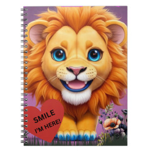 NEU! Lächelndes Lion Cub Foto Notebook Notizblock