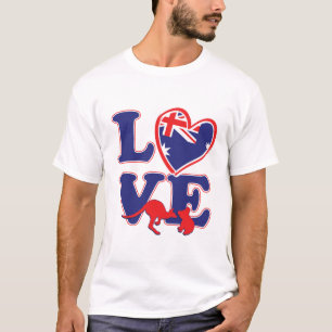 NEU-Liebe-aus-Australien-Herz-und-Tier T-Shirt