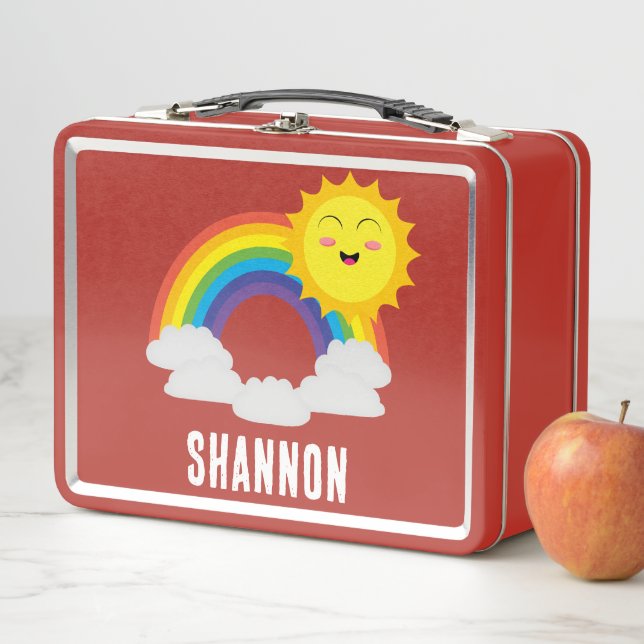 NEU! Lunchbox - Rainbow Sun (Name hinzufügen) Meta (Beispiel)