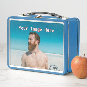 NEU! Metal Lunchbox - Light Blue - Custom